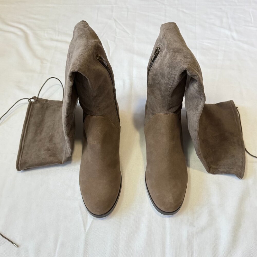 Sole Society Ravena Over-the-Knee Boots - Mushroom Flocked - Size 7.5 - Picture 3 of 10